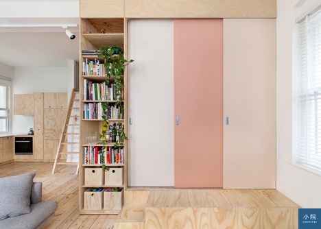 圖片來源：Clare Cousins Architects_攝影：Lisbeth Grosmann，和室，木合板