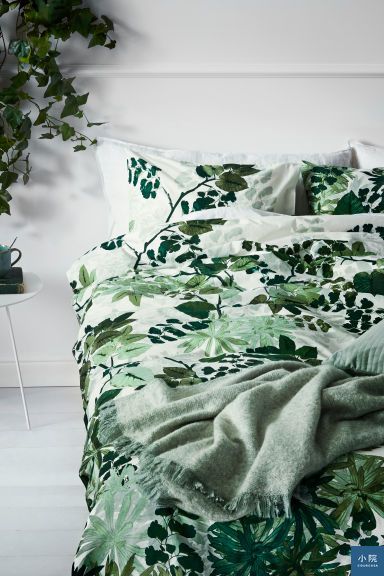 Leaf-print duvet cover set 寢具組,39.99英鎊