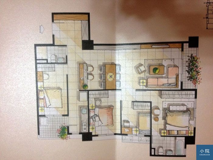 建商提供的交屋格局圖,圖片來源:楊先生