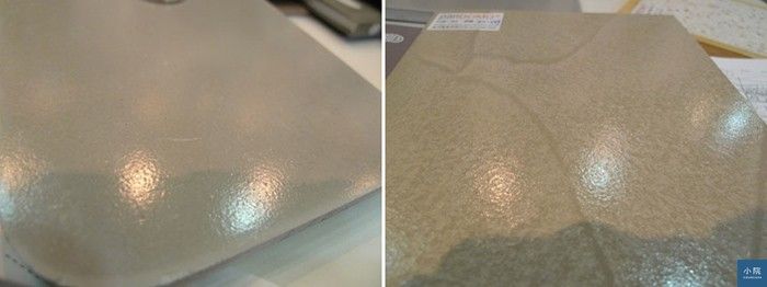 磐多魔的k1(左)較不耐刮,會有刮痕,k2(右)就耐刮許多。