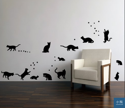 《Smart Design》創意無痕壁貼◆貓咪剪影8色，按這裡